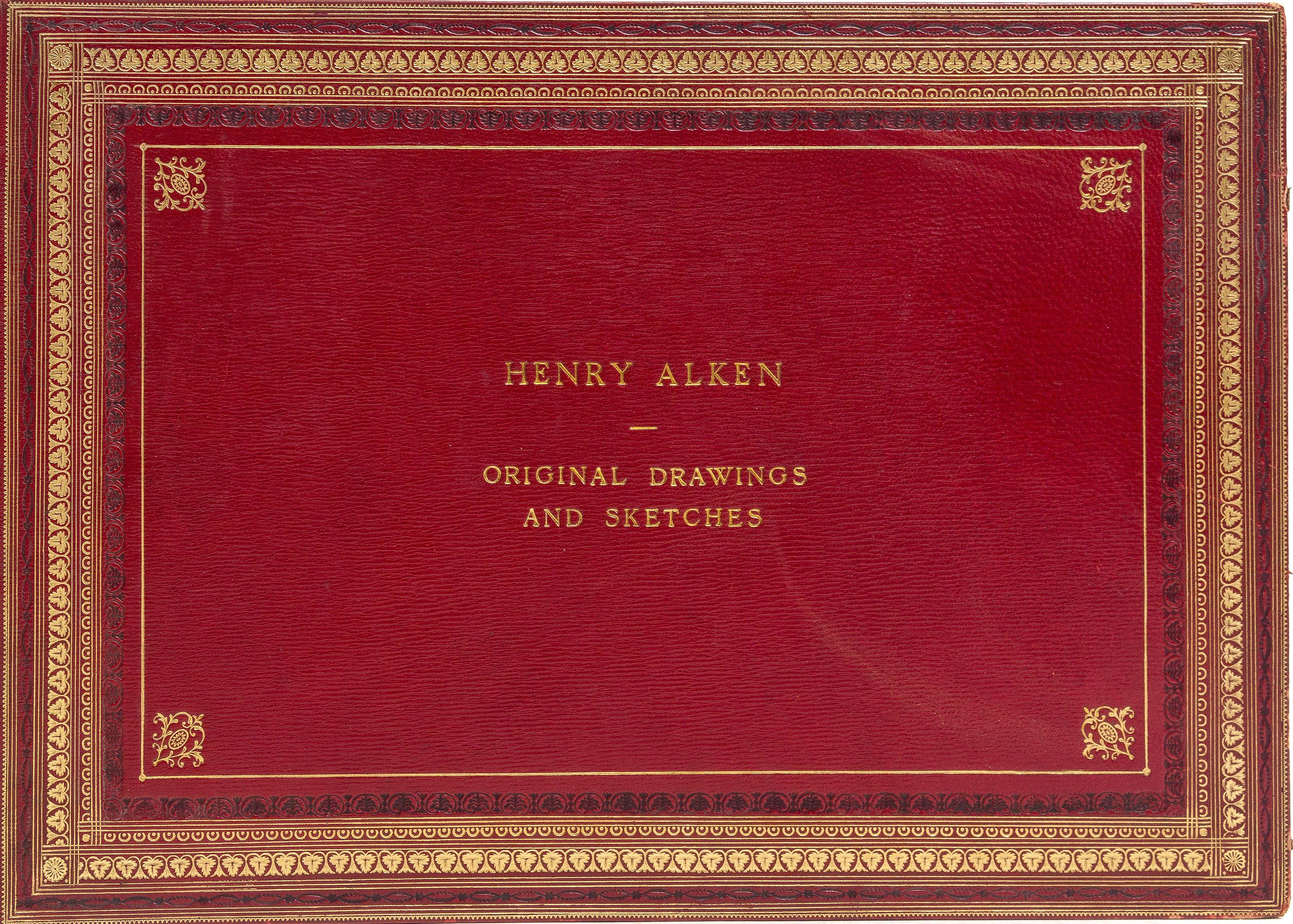 ALKEN, HENRY. [Original Drawings and Sketches], title from binding. With 7 original sketches.