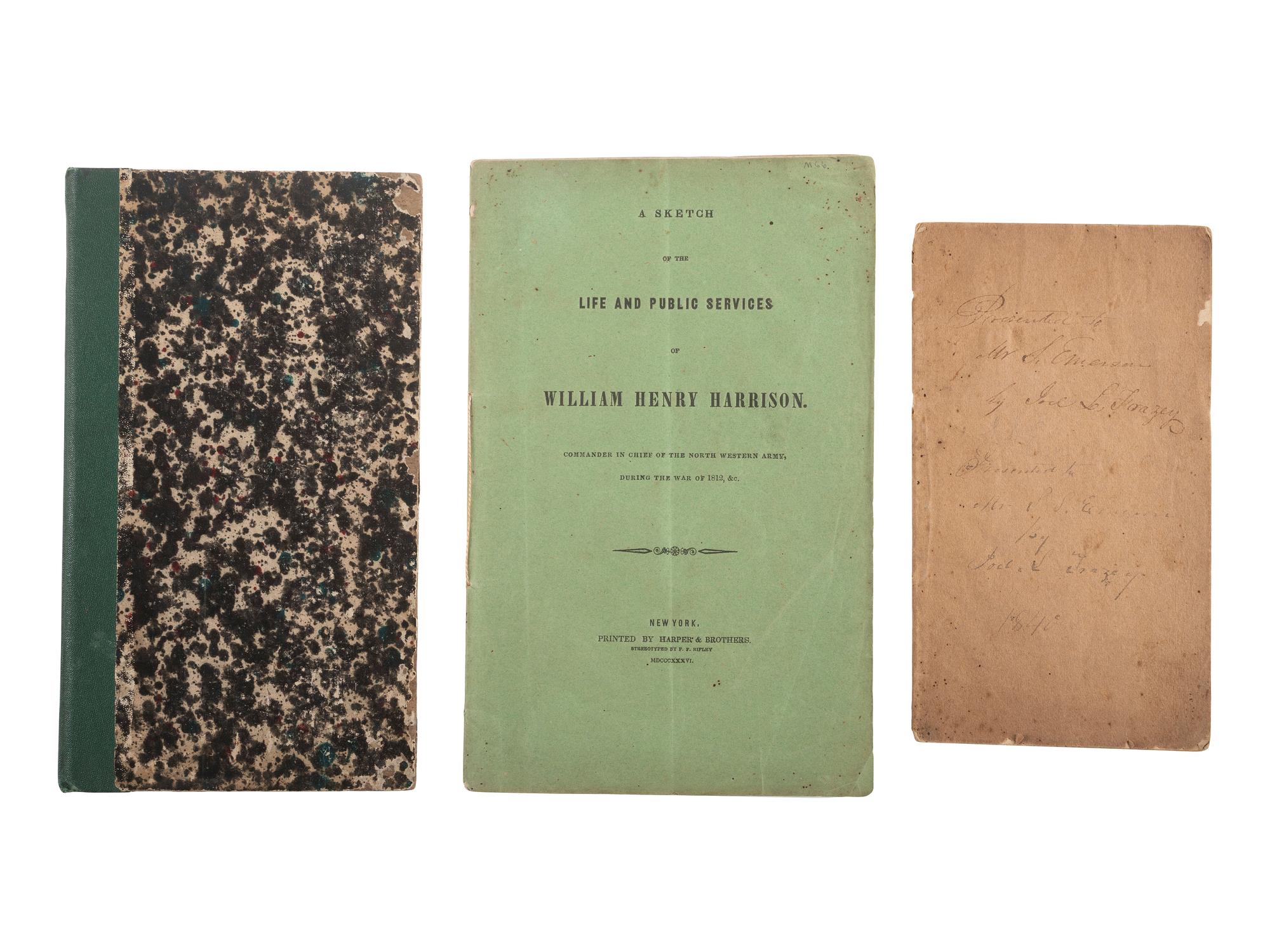 [HARRISON, William Henry]. A group of pamphlets including campaign biographies and illustrated examples.