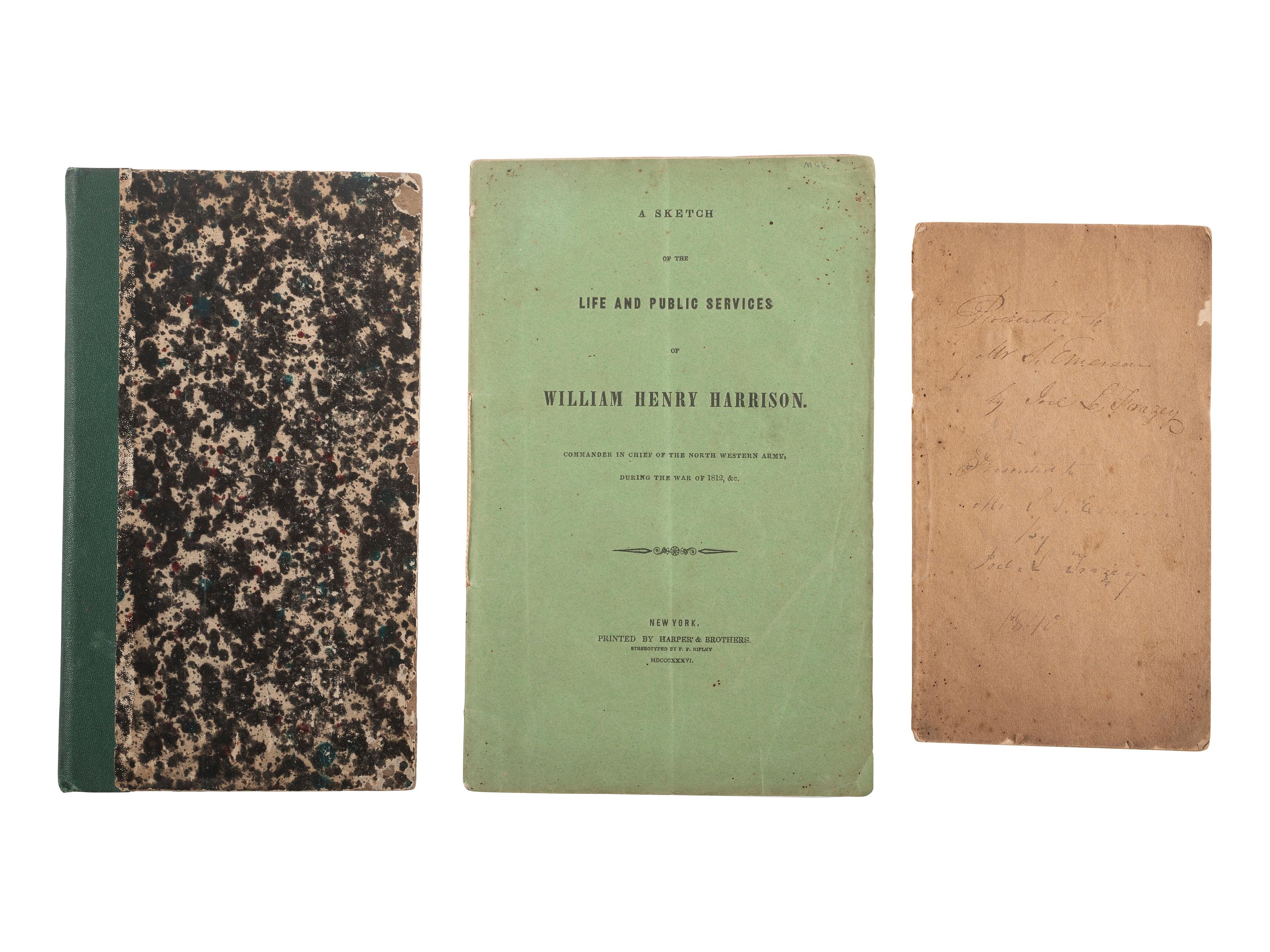 [HARRISON, William Henry]. A group of pamphlets including campaign biographies and illustrated examples.
