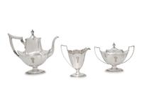 An American Silver Three-Piece Coffee Service