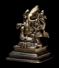 An Indian Bronze Figure of Ganesha