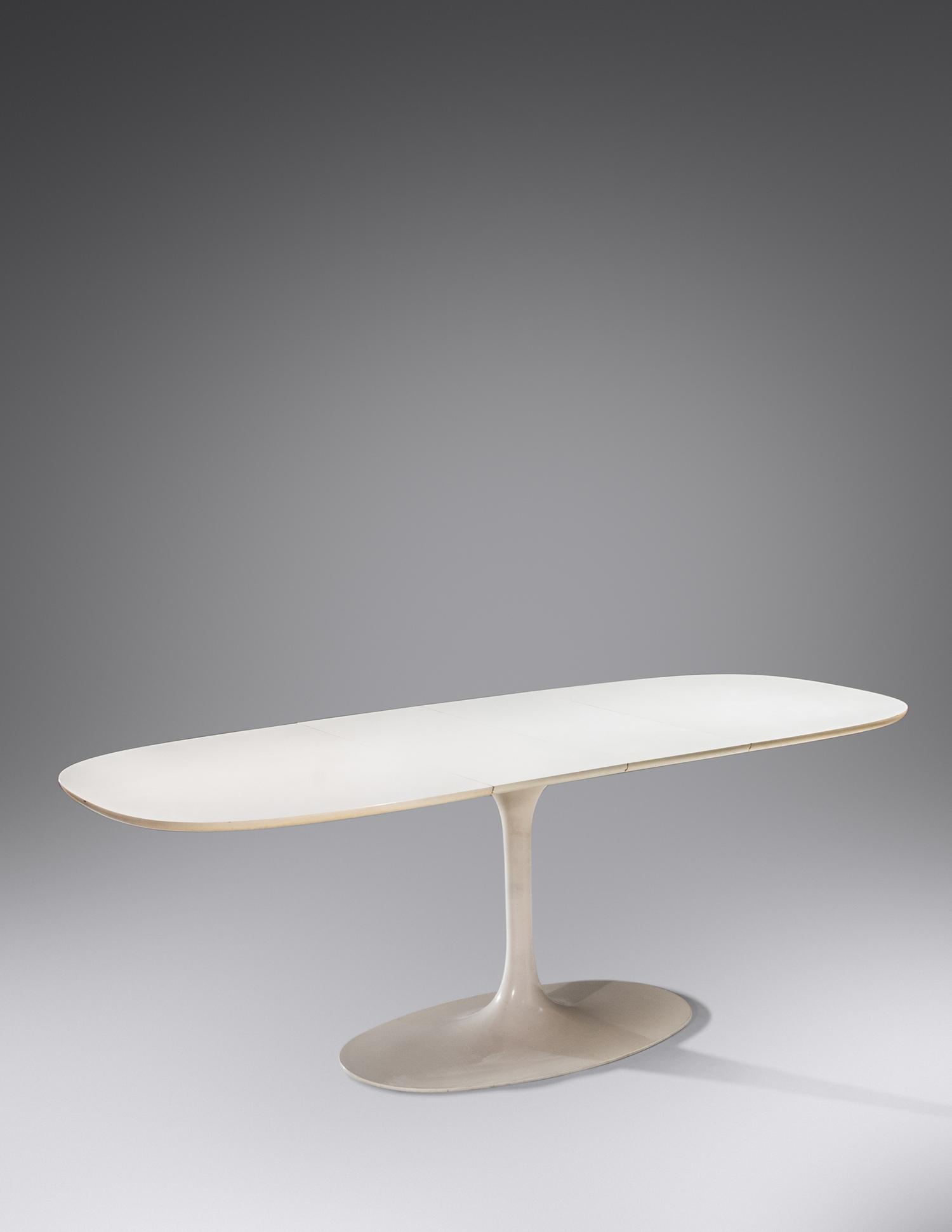 Four Tulip Dining Chairs Knoll, USA with associated Maurice Burke for Arkana Dining Table