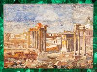 A Pair of Italian Micromosaic Panels Micromosaic: 8 5/8 x 11 5/8 inches.