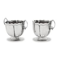A Mexican Silver Creamer and Sugar Set