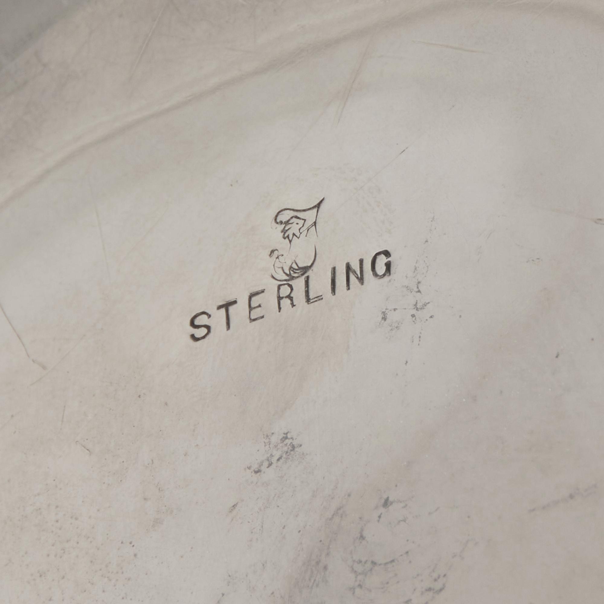 An American Silver Floral Cast Bowl