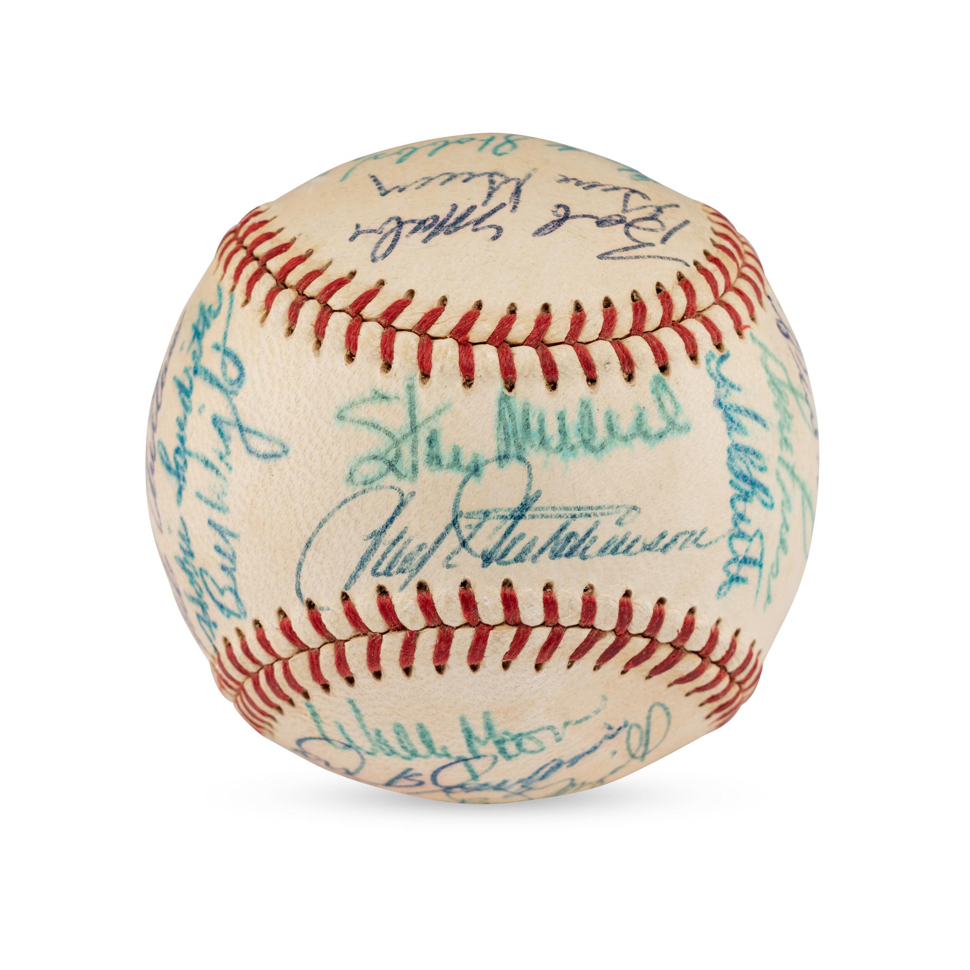 A 1958 St. Louis Cardinals Team Signed Autograph Baseball Featuring Stan Musial (JSA Letter of Authenticity)