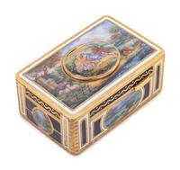 A Continental Enameled Singing Bird Automaton Box