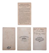 [CIVIL WAR] -- [PENNSYLVANIA]. a group of 4 CDVs, incl. view of Union Volunteer Refreshment Saloon and identified subjects.