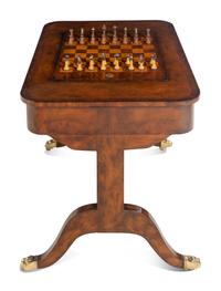 A Regency Style Walnut Game Table
