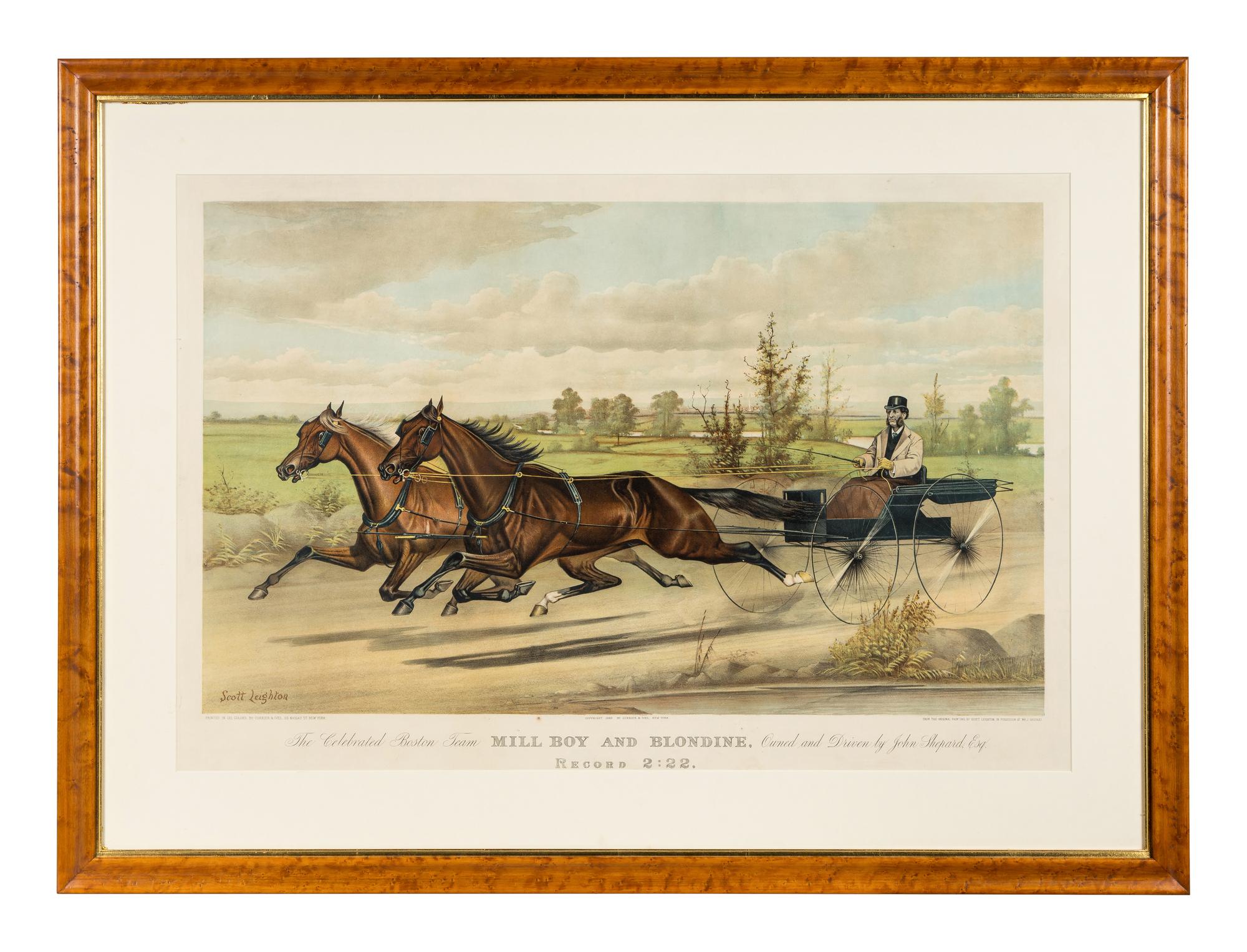 [HORSE RACING SCENES] -- CURRIER and IVES, publishers -- After John Cameron, France & Gates, or Scott Leighton