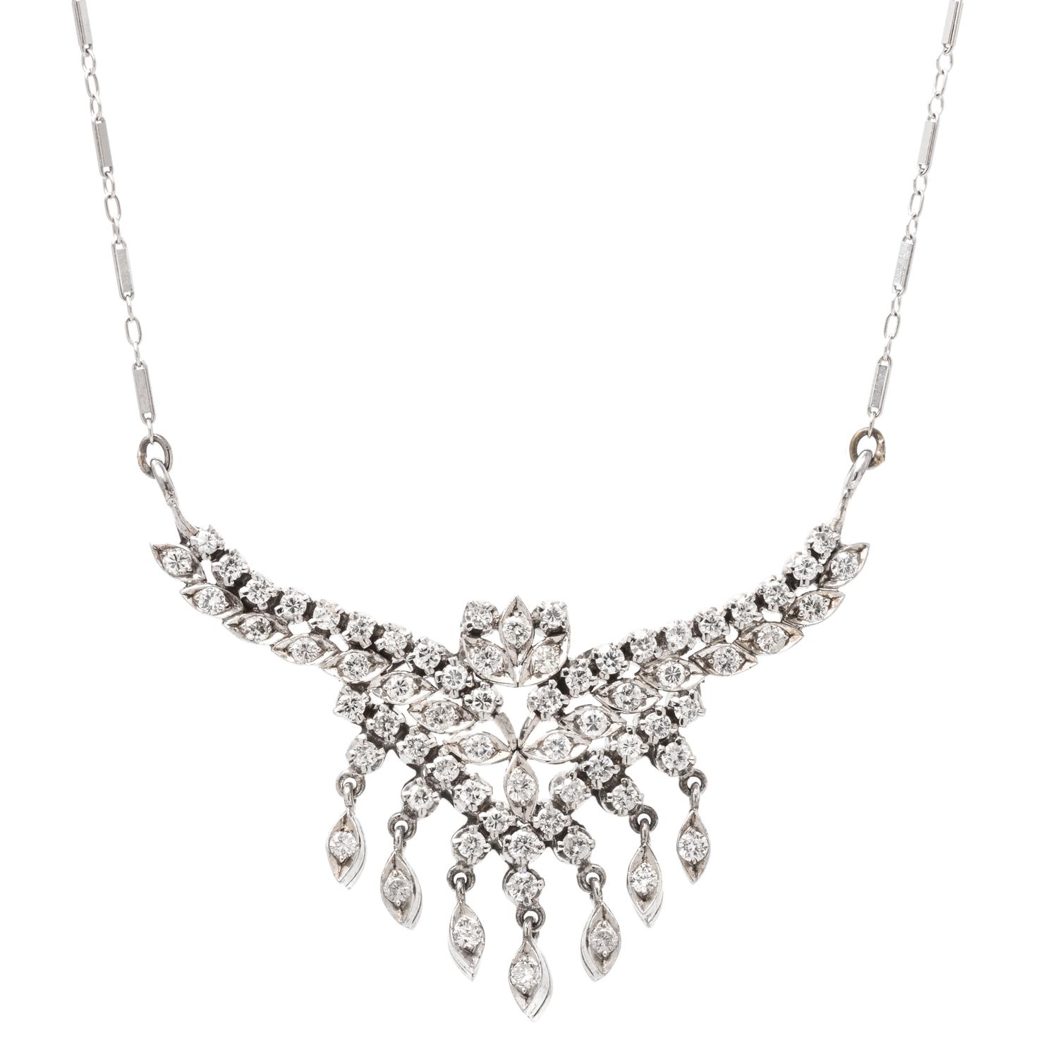 WHITE GOLD AND DIAMOND NECKLACE