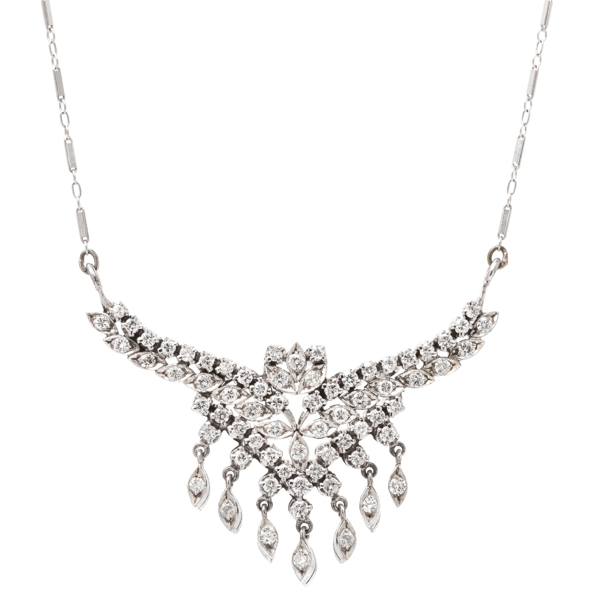 WHITE GOLD AND DIAMOND NECKLACE