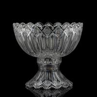 A Hawkes Brilliant-Period Cut Glass Punch Bowl in the Brunswick Pattern