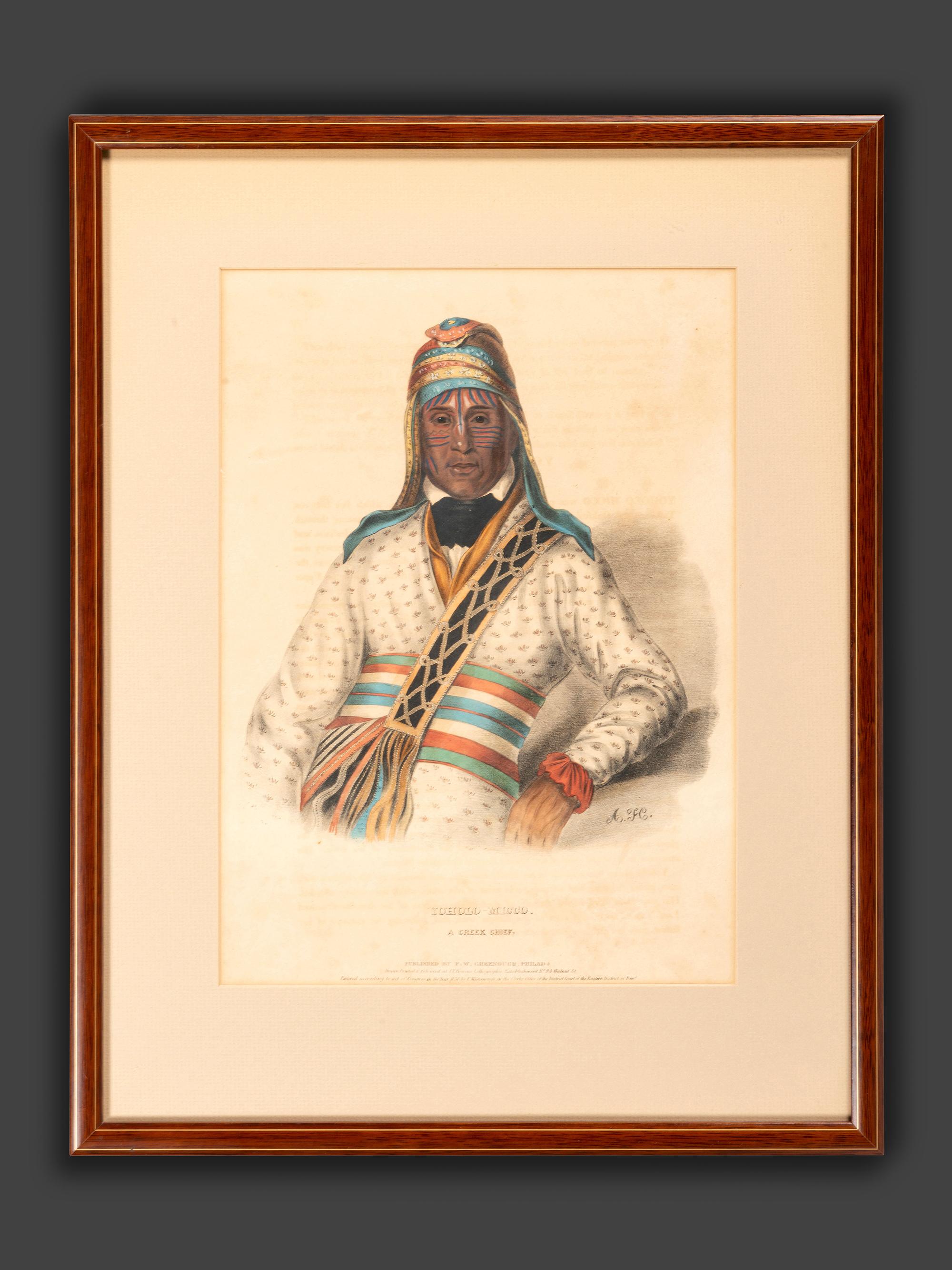 Six Hand-Colored Lithographs by McKenney and Hall
