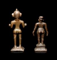 Two Indian Bronze Figures of Attendants