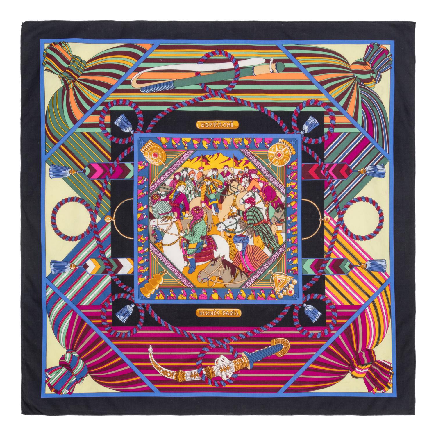Three Hermès 70cm Cotton Scarf, 1990-2010s