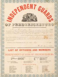 [MILITIA]. Independent Guards of Fredericksburg partly printed commission. Fredericksburg, [PA], 7 May 1849.