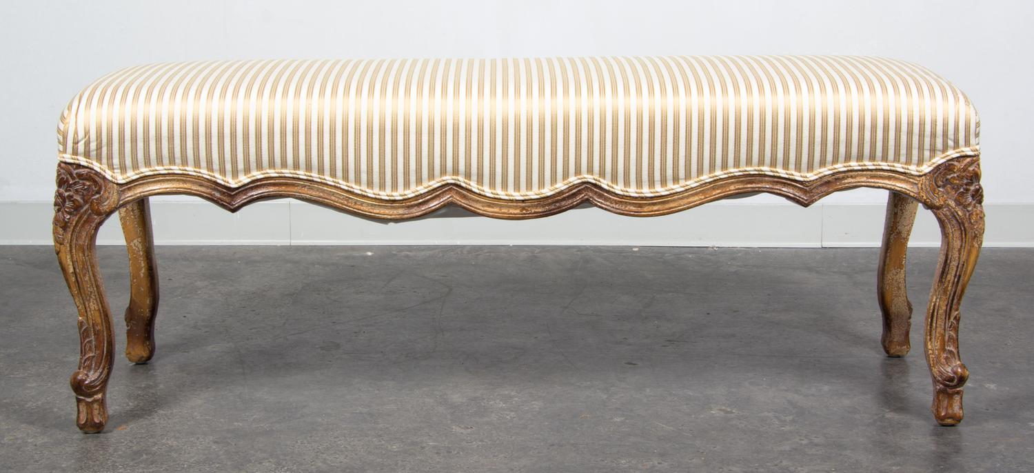 A Louis XV Style Window Seat Height 21 x width 56 x depth 18 inches. — 19TH/20TH CENTURY