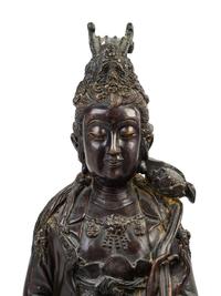 A Chinese Bronze Figure of Guanyin