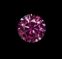 A 0.27 Carat Round Brilliant Cut Fancy Intense Purplish Pink Diamond,