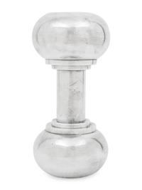 An English Silver-Plate Dumbbell Cocktail Shaker