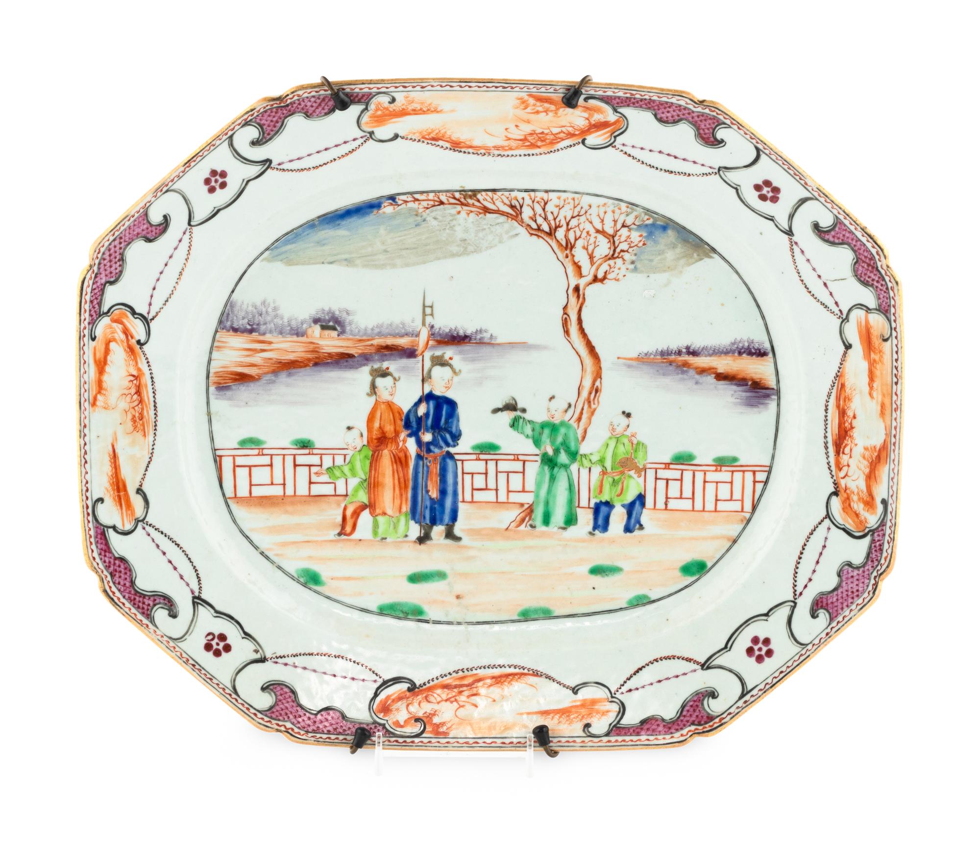 A Chinese Export Famille Rose Porcelain Platter