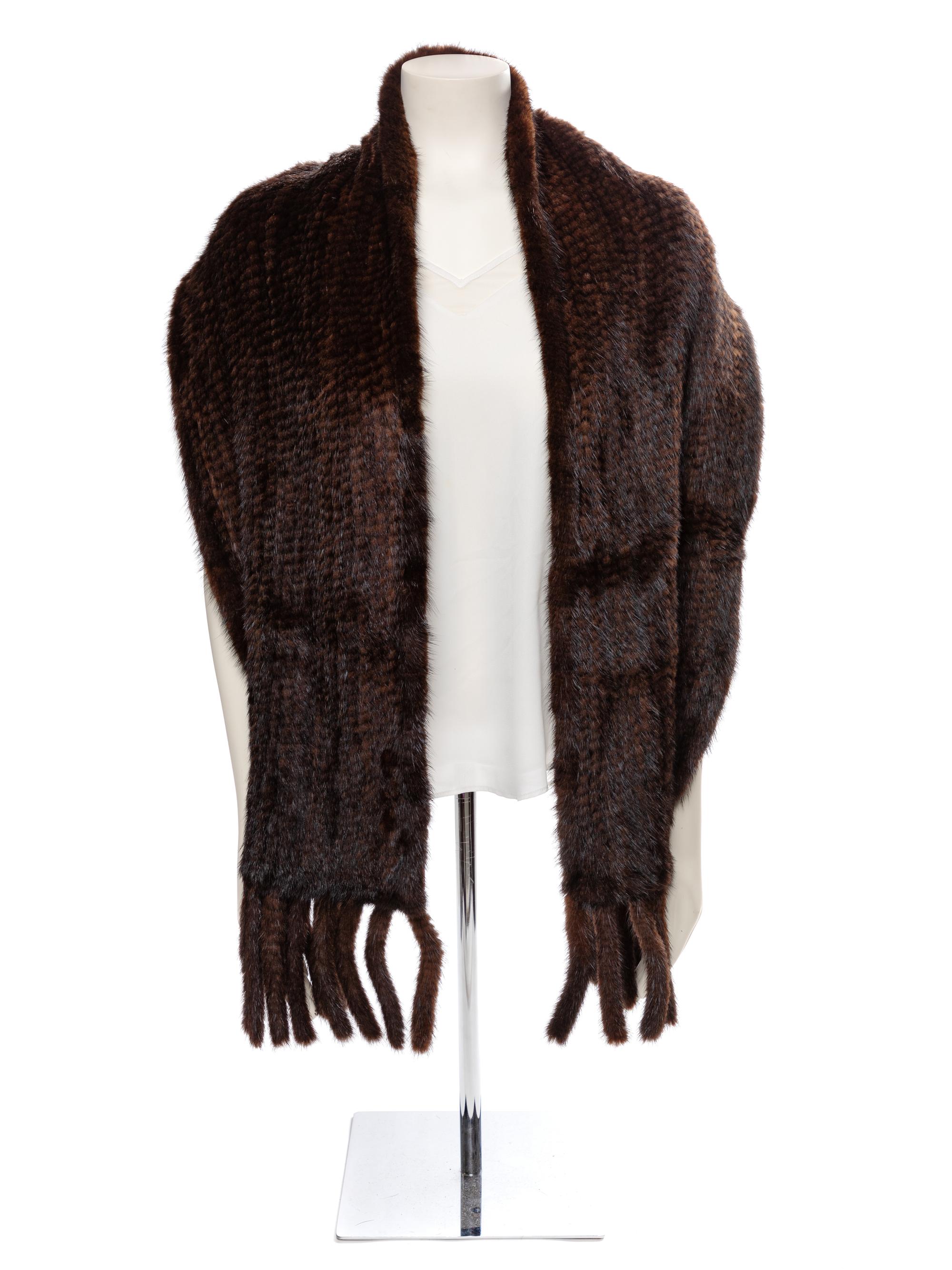 A Brown Mink Scarf,
