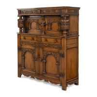 An English Oak Court Cupboard