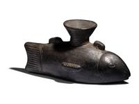 A Chimu Blackware Fish Vessel