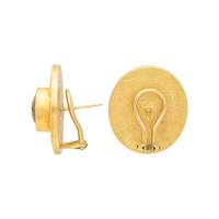 MAIJA NEIMANIS, YELLOW GOLD AND PRASIOLITE EARCLIPS