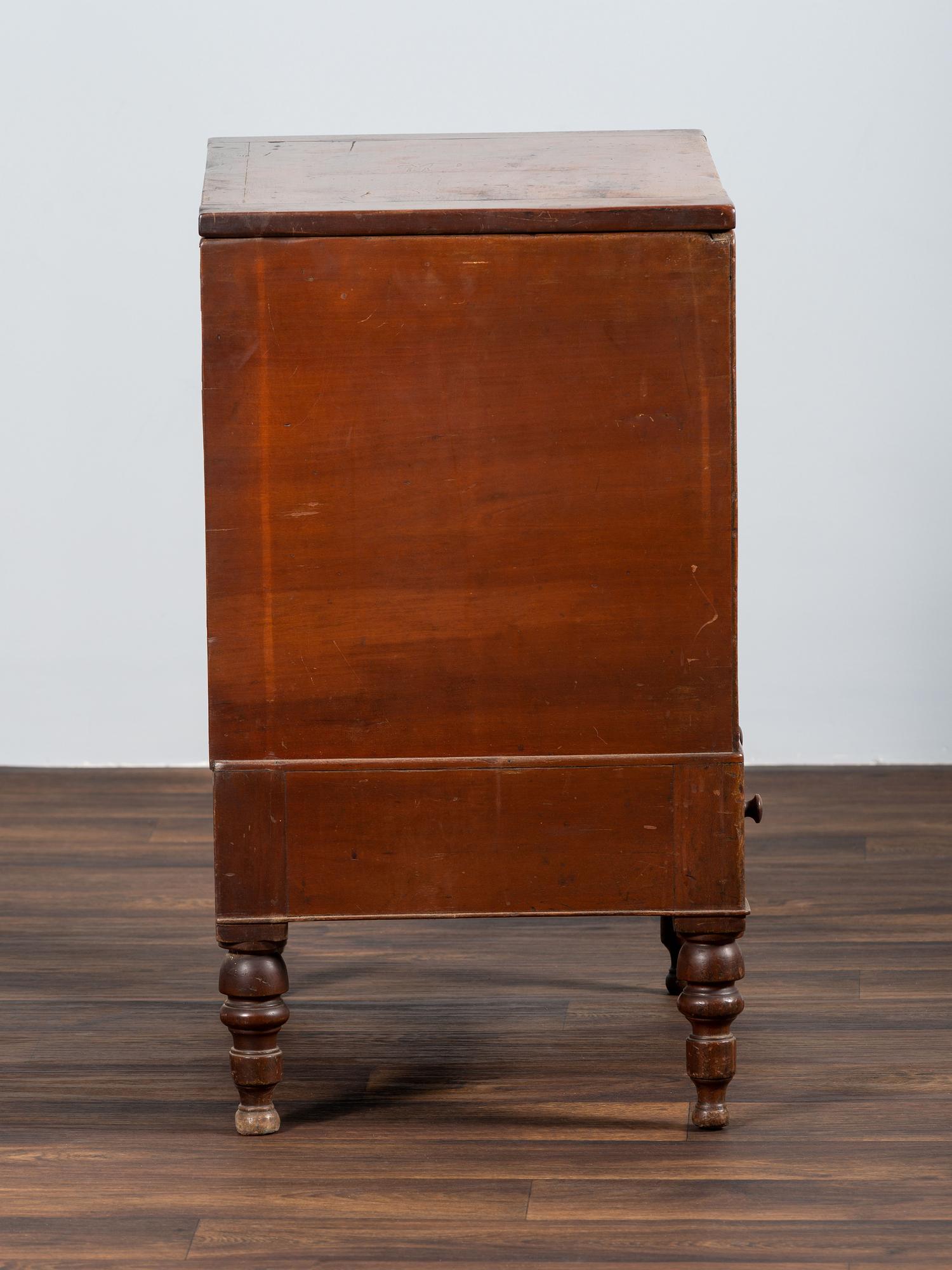 A Late Federal Cherrywood One-Drawer Sugar Chest