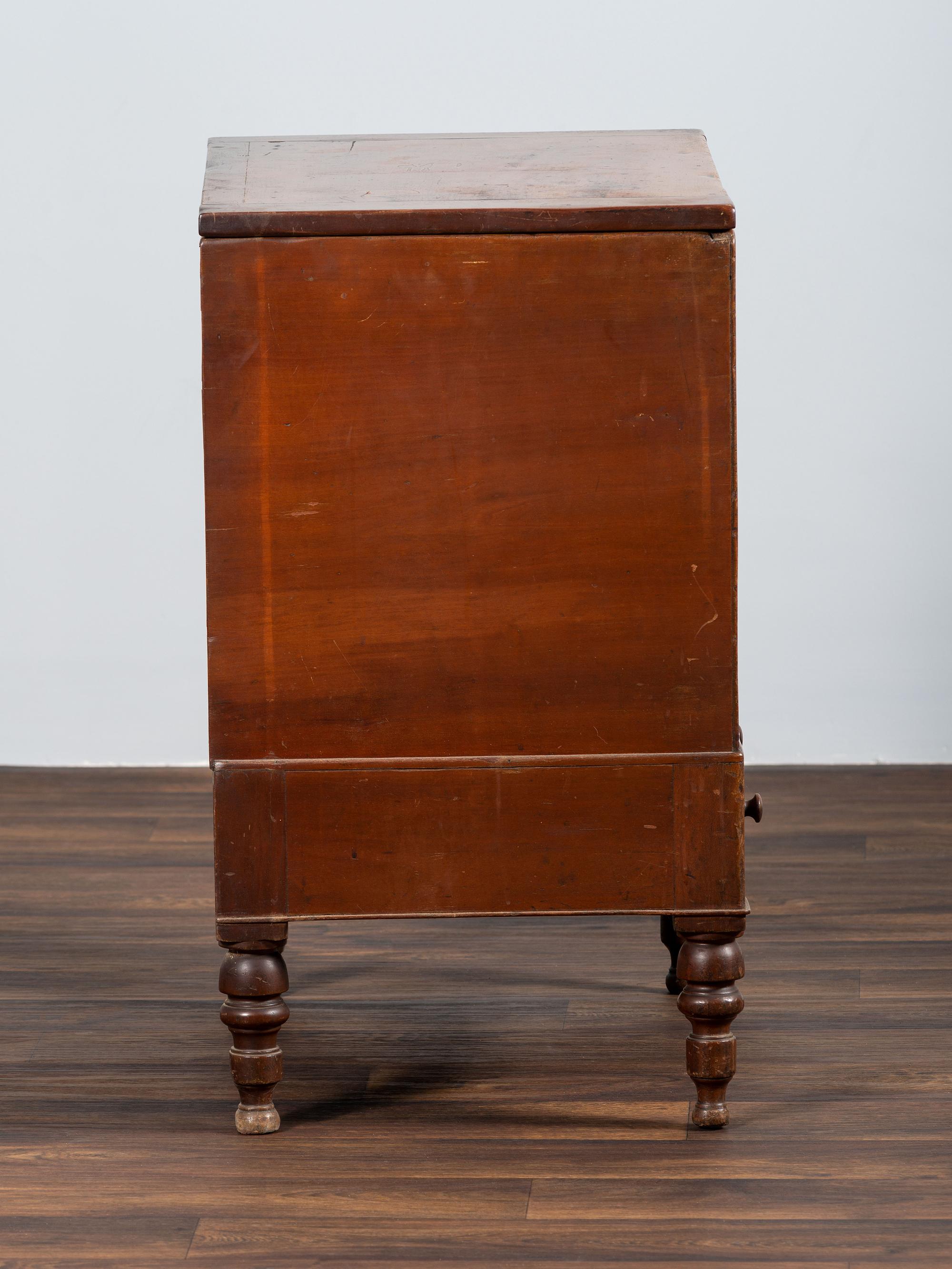 A Late Federal Cherrywood One-Drawer Sugar Chest