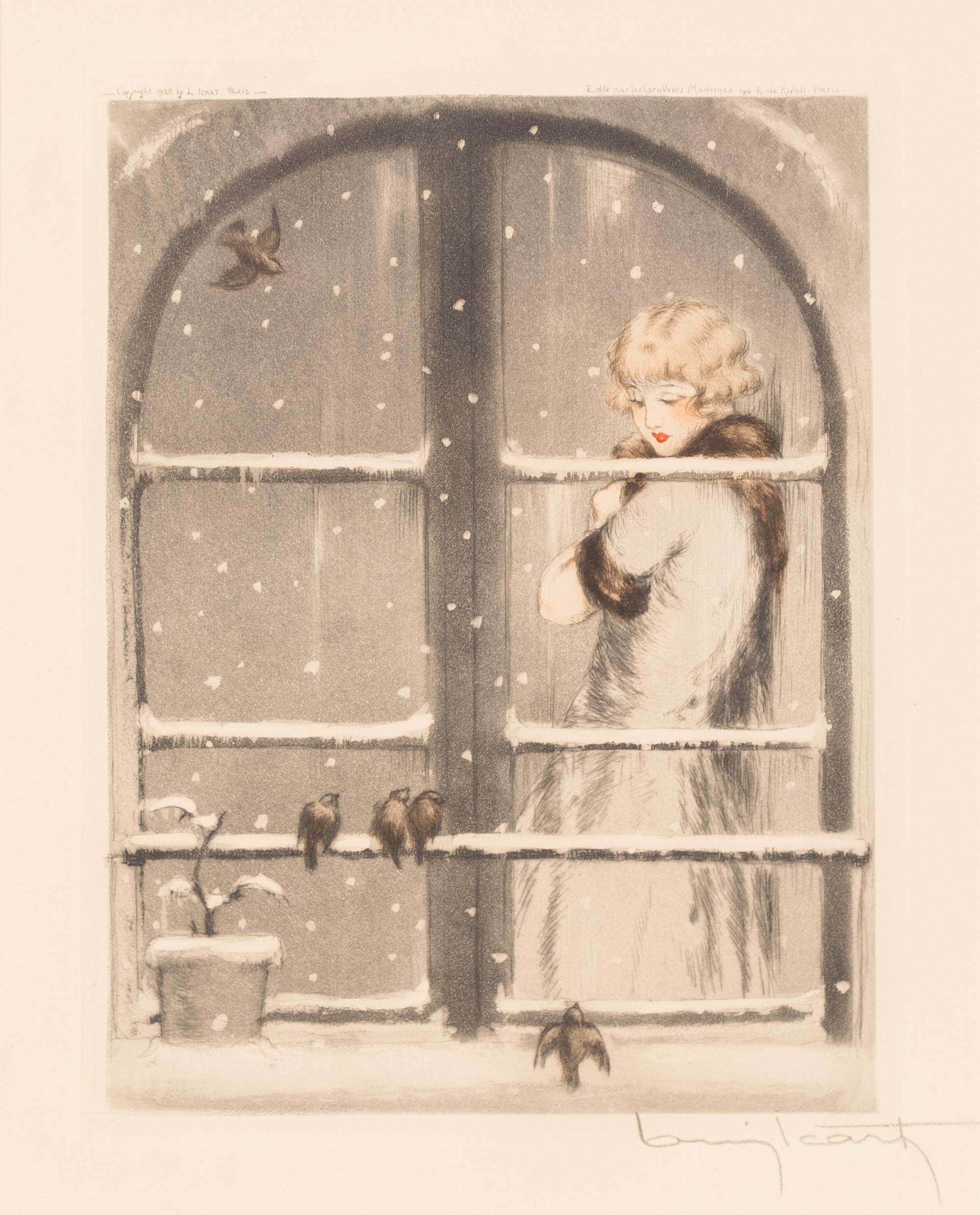 Louis Icart, (French, 1888-1950), Four Seasons (Spring, Summer, Fall, Winter), (four works)