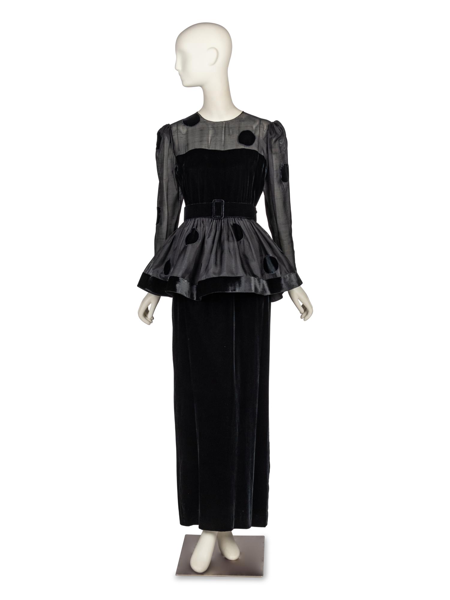 Bill Blass, Velvet Evening Gown, 1984