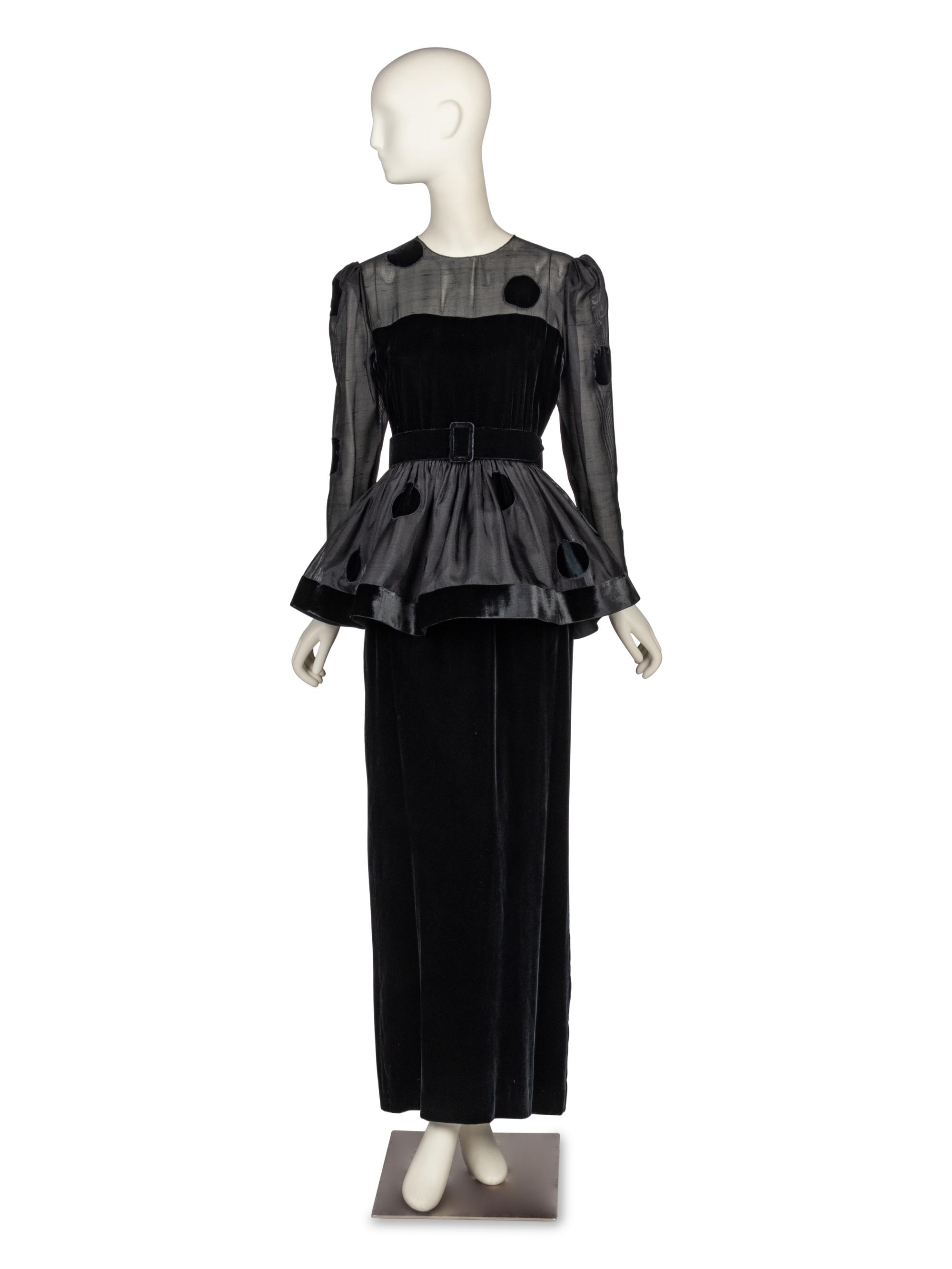 Bill Blass, Velvet Evening Gown, 1984
