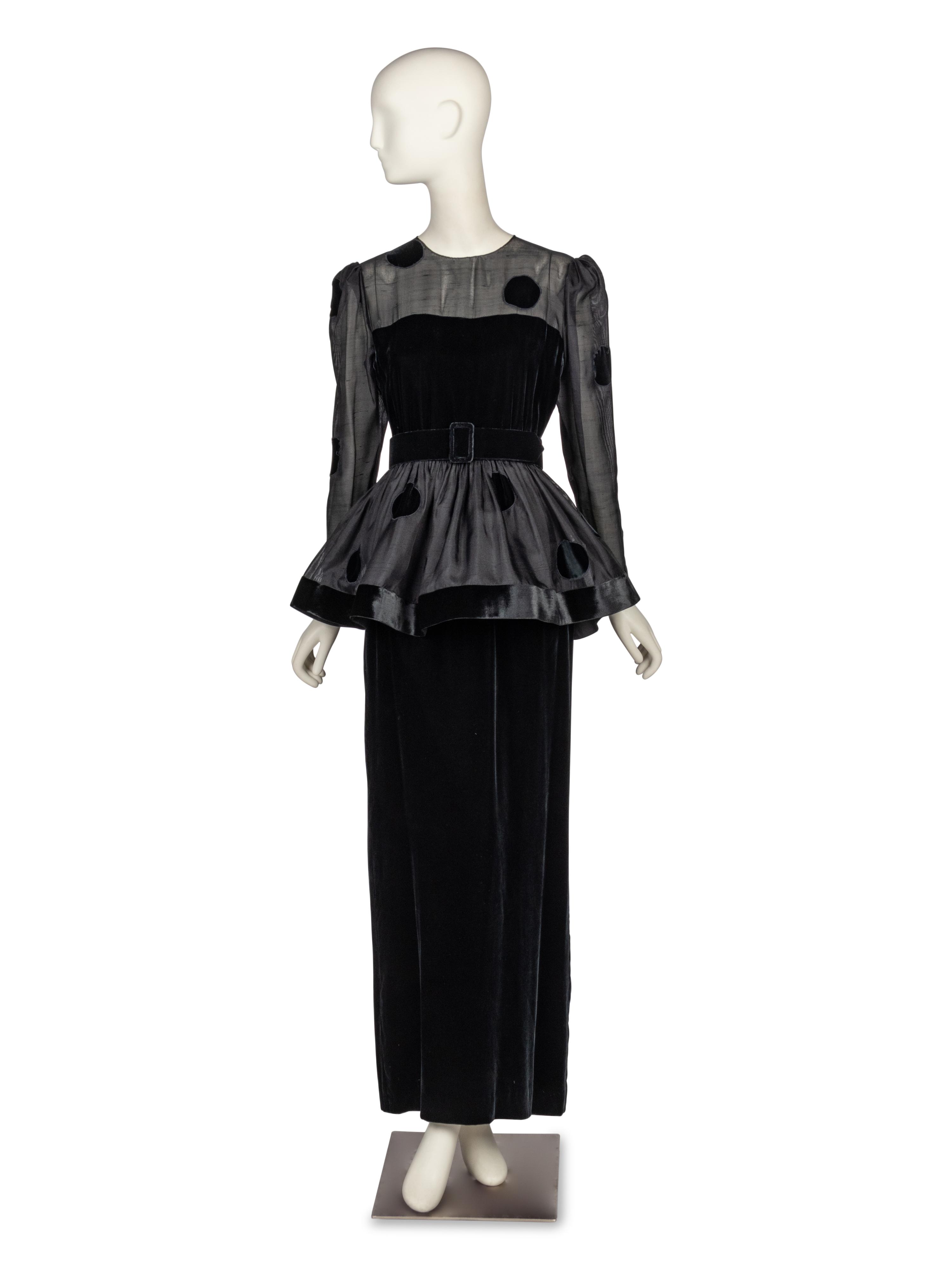 Bill Blass, Velvet Evening Gown, 1984