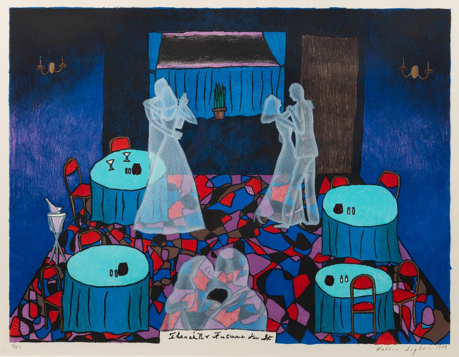 Hollis Sigler, (American, 1948-2001), There is No Future for It, 1984 and Stepping Outside of Her Life, 1996