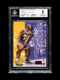A 1996-97 Skybox Premium Rubies Kobe Bryant Rookie Basketball Card No. 203 (BGS 8 NM-MT)