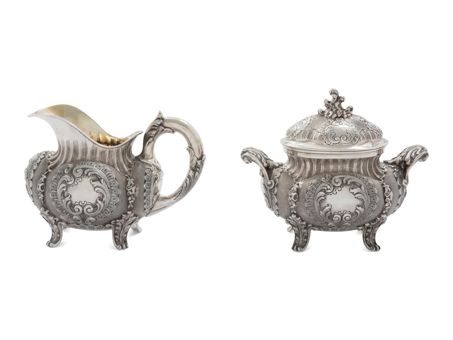 An Italian Silver Four-Piece Tea Service