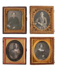[EARLY PHOTOGRAPHY]. A group of 24 daguerreotypes of lovely young women, including: