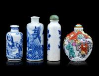 Four Porcelain Snuff Bottles