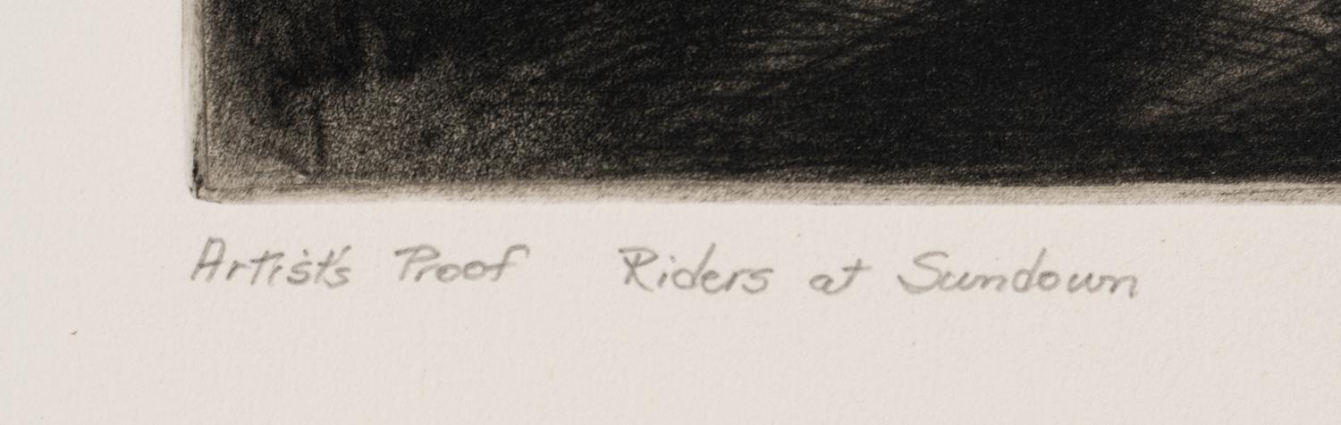 Riders at Sundown , Artist's Proof