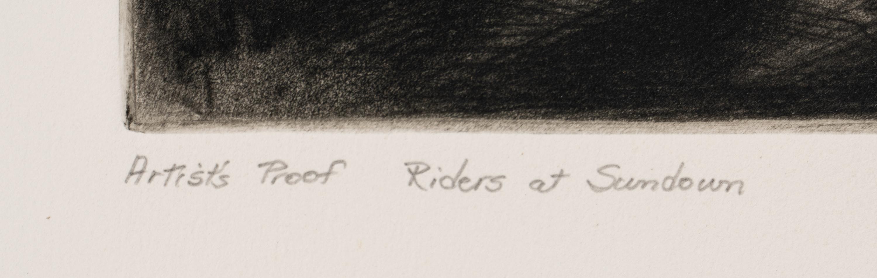 Riders at Sundown , Artist's Proof