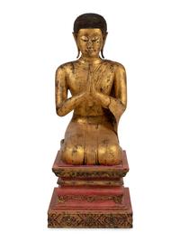 A Large Giltwood Buddha Figure