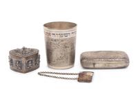 Four Continental Silver Hollowware Articles
