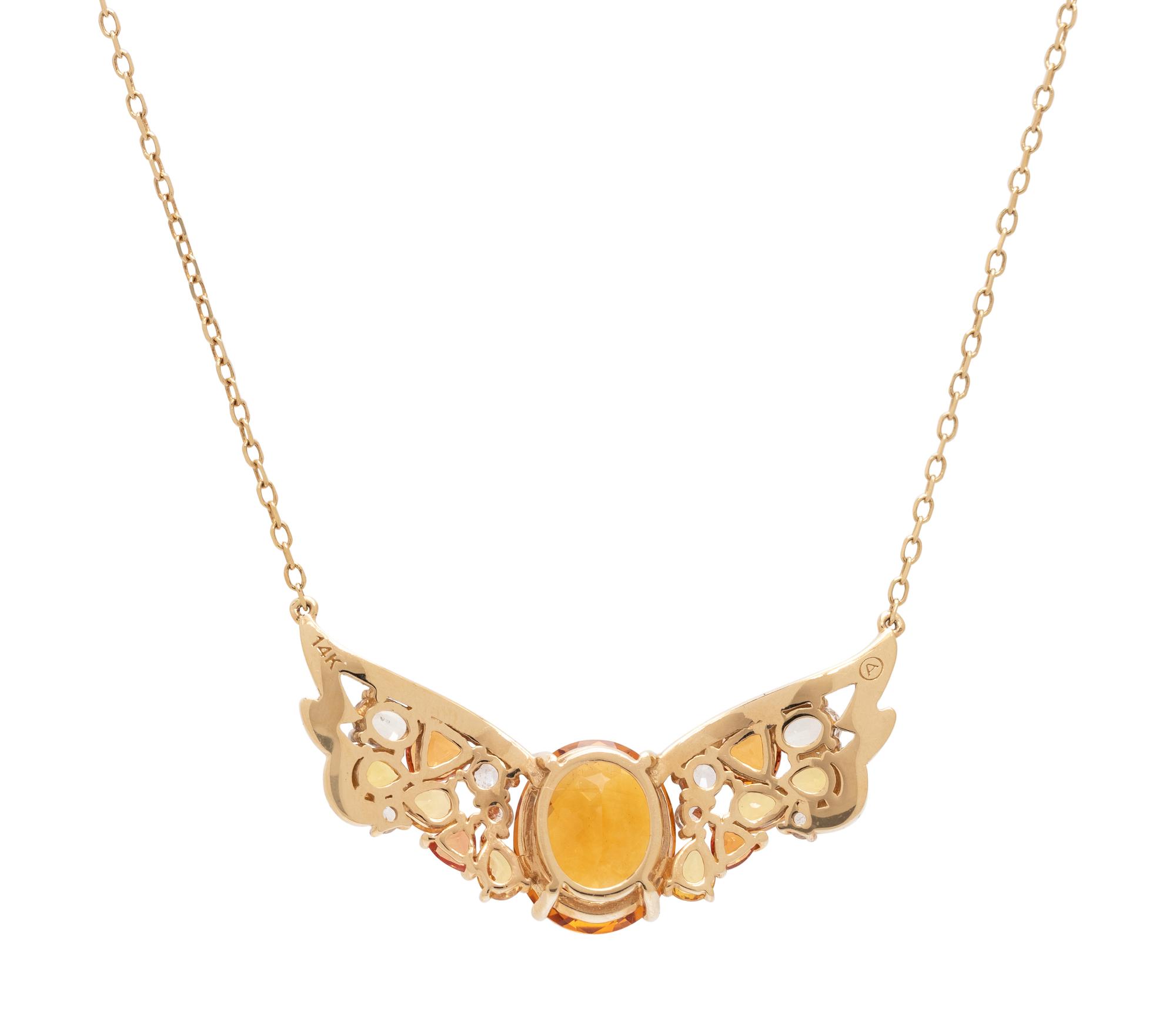 MULTIGEM AND DIAMOND NECKLACE