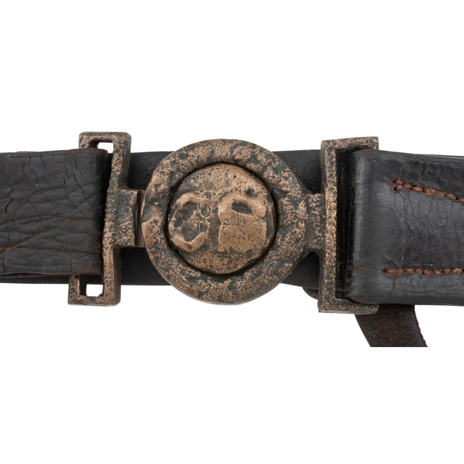Civil War Era Sword Belt with Museum Grade Replica Belt Plate in Display Box with Book