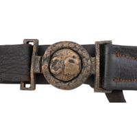 Civil War Era Sword Belt with Museum Grade Replica Belt Plate in Display Box with Book