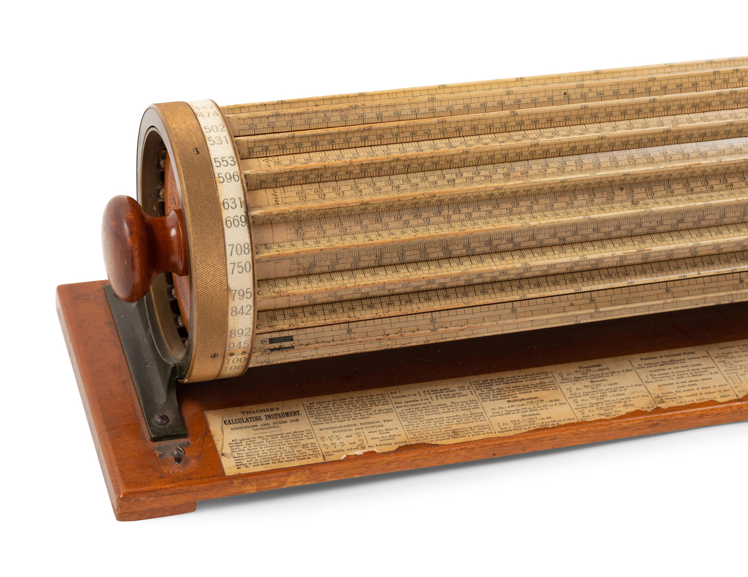 A Thatcher’s Slide Rule Cylinder Calculator