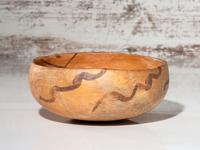Ancestral Pueblo, White Mountain Redware Pottery Bowl